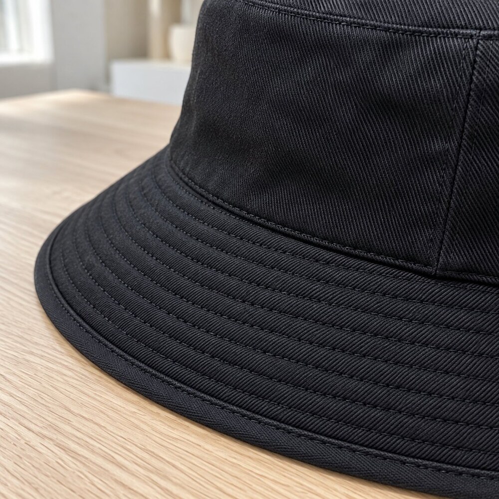 CELINE Black Cotton Bucket Hat - Picture 6 of 6